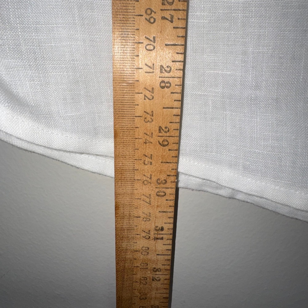 Boden White 100% Linen Ruffle Front Roll Tab Sleeve Blouse Womens US 6 UK 10 - Picture 10 of 14